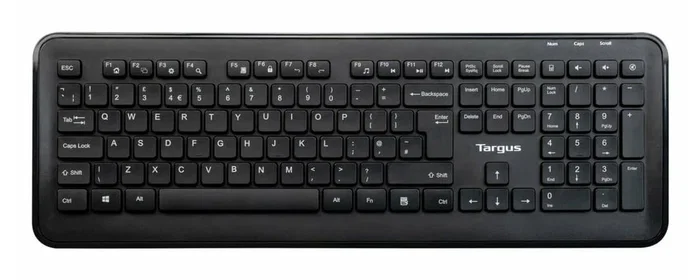 Targus AKM610NO Combo Teclado y Ratón Inalámbrico RF 2.4 GHz Full Size 100% QWERTY Nórdico Negro con Teclas Multimedia y Windows