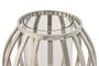 DKD Home Decor Portavelas de Acero y Cristal Cromado Plateado 19x19x19 cm