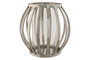 DKD Home Decor Portavelas de Acero y Cristal Cromado Plateado 19x19x19 cm