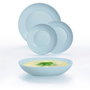 Vajilla Opal Apy Paradise Azul Luminarc 18 Piezas - 6 Personas