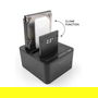 DeLOCK 64332 Docking Station USB para 3 Unidades HDD/SSD SATA III con Función Clonado 1:2, USB 3.2 Gen 1, Plug and Play, Compatible Windows/Mac/Linux