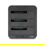 DeLOCK 64332 Docking Station USB para 3 Unidades HDD/SSD SATA III con Función Clonado 1:2, USB 3.2 Gen 1, Plug and Play, Compatible Windows/Mac/Linux