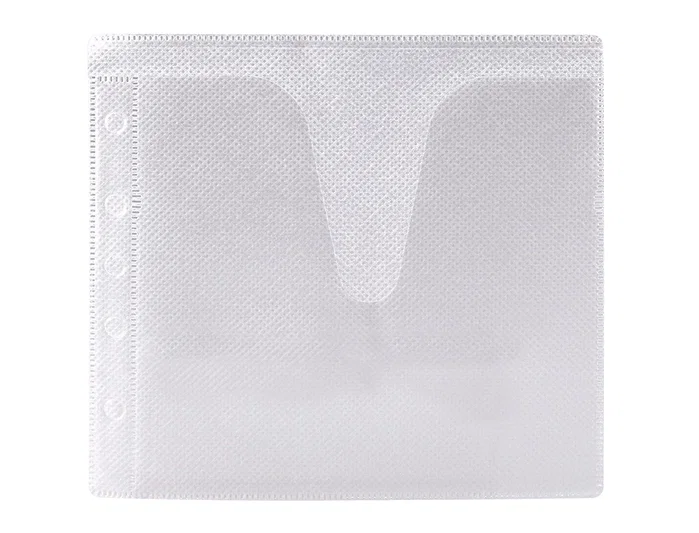 Q-connect Sobre para 2 CD polipropileno con solapa multitaladro, pack de 40 unidades