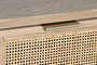 DKD Home Decor Cajonera Abeto Ratan Natural y Dorado