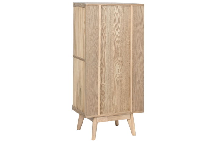 DKD Home Decor Cajonera Abeto Ratan Natural y Dorado