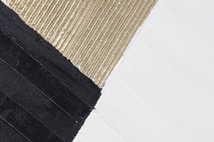 DKD Home Decor Cuadro Moderno Geométrico Dorado Negro Lienzo PS 93 x 123 x 3.5 cm (2 Unidades)