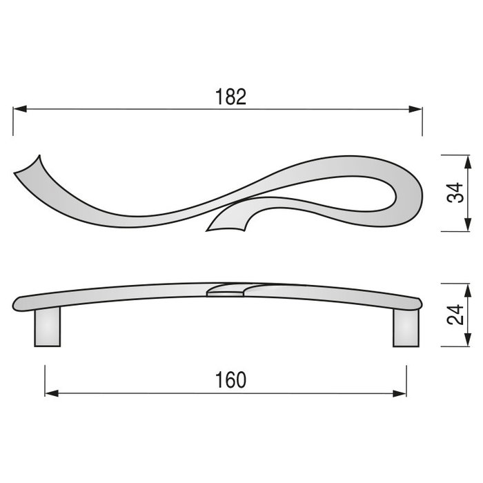 Giusti Tirador Galia Zamak, Distancia 160mm, Acabado Antica Firenze