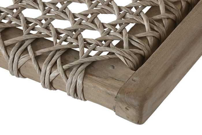 DKD Home Decor Sillón de Teca y Fibra Trenzado a Mano Natural DKD Home Decor Sillón de Teca y Fibra Trenzado a Mano Natural