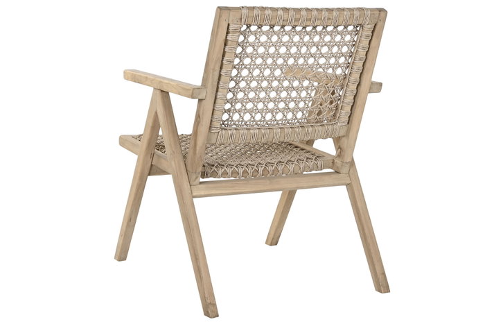 DKD Home Decor Sillón de Teca y Fibra Trenzado a Mano Natural DKD Home Decor Sillón de Teca y Fibra Trenzado a Mano Natural