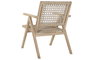 DKD Home Decor Sillón de Teca y Fibra Trenzado a Mano Natural