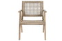 DKD Home Decor Sillón de Teca y Fibra Trenzado a Mano Natural