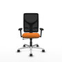 PIQUERAS Y CRESPO Silla de oficina Motilla Naranja y Negro