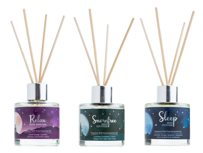 DKD Home Decor Ambientador Mikado Cristal Relax Sleep Snore Pack de 6