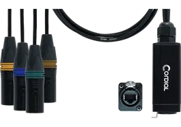 Cordial Adaptador Dmx - Rj45 4 Xlr Macho 5 Puntos 70 Cm