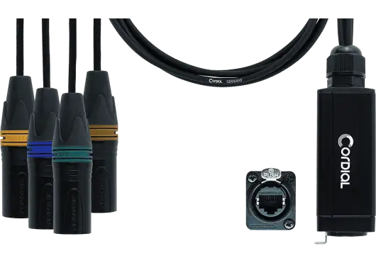 Cordial Adaptador Dmx - Rj45 4 Xlr Macho 5 Puntos 70 Cm