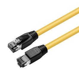 MicroConnect Cable de Red CAT8.1 S/FTP 0,50m Amarillo LSZH Blindado AWG 24 para 25Gbps y 2000Mhz