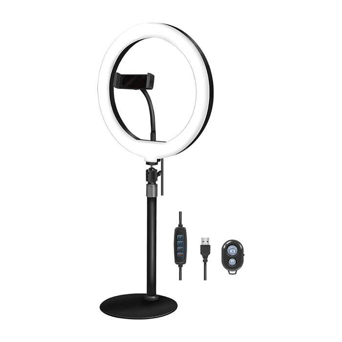 LogiLink AA0152 Ringlight para Smartphone con Trípode y Disparador Remoto 25 cm LogiLink AA0152 Ringlight para Smartphone con Trípode y Disparador Remoto 25 cm