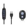 LogiLink Anillo LED con Trípode para Smartphone AA0152 - Diámetro 25 cm, 700 lm, Luz Blanca/Cálida Ajustable, USB, para Pantallas hasta 7"