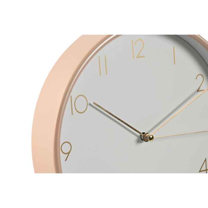 DKD Home Decor Set de 3 Relojes de Pared de PVC surtidos en Lila, Verde menta y Coral
