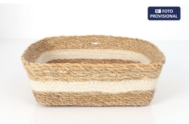 Inde Cesta Cónica de Mimbre Cuadrada 27 cm x 27 cm x 9 cm (8 Unidades)