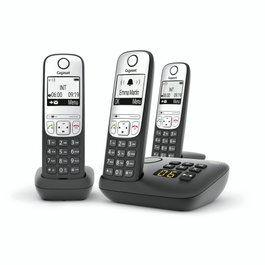 Gigaset A690A Trio con contestador automático - Negro/Plata