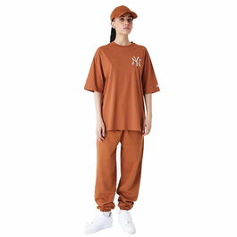 Camiseta Deportiva de Manga Corta New Era LEAGUE ESSNTLS LC OS TEE NEYYAN 60435552 Marrón (S)