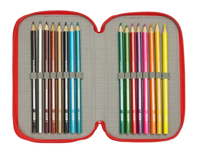 Safta Plumier Escolar Triple Cremallera 37 Piezas Colección Spidey, Dimensiones 195x125x55 mm Safta Plumier Escolar Triple Cremallera 37 Piezas Colección Spidey, Dimensiones 195x125x55 mm