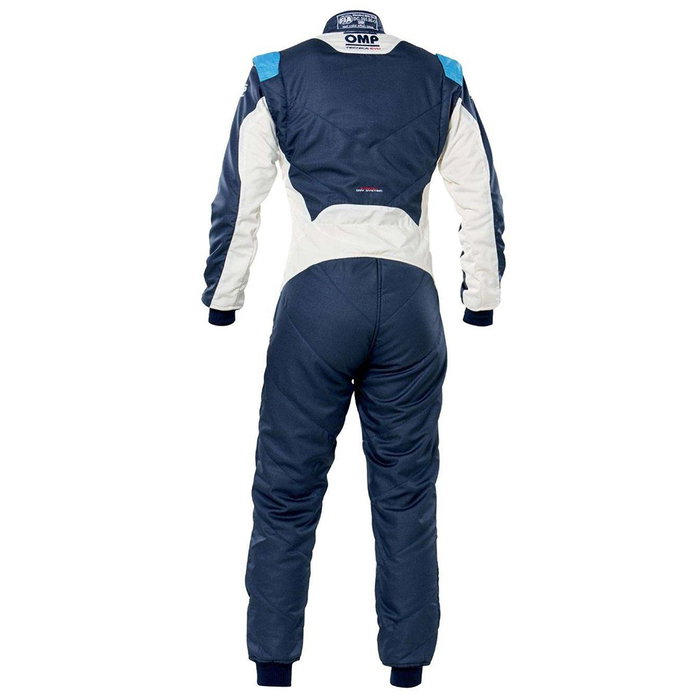 Omp Traje de Carreras Tecnica Evo FIA 8856-2018 Azul Marino / Gris / Cian Talla 64