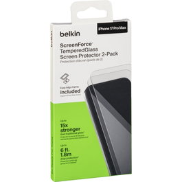 Belkin Protector de Pantalla ScreenForce de Vidrio Templado para iPhone 17 Pro Max (2 unidades)