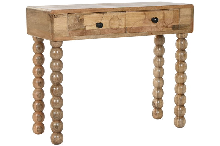 DKD Home Decor Consola de Mango Geométrico Marrón DKD Home Decor Consola de Mango Geométrico Marrón