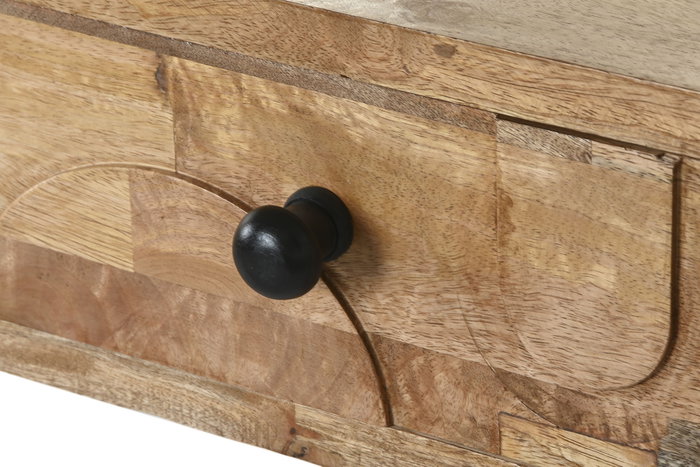 DKD Home Decor Consola de Mango Geométrico Marrón DKD Home Decor Consola de Mango Geométrico Marrón