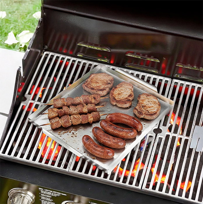 Inde Plancha Barbacoa Plana Algon BBQ 40x29cm