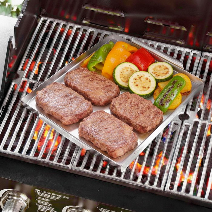 Inde Plancha Barbacoa Plana Algon BBQ 40x29cm