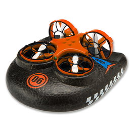 AMEWI DRE Drohne Trix 3in1 - Dron Quadricóptero Híbrido, Efectos Luminosos, Negro/Rojo, 2.4 GHz, Batería Litio 350 mAh, Para Exterior, 43 g