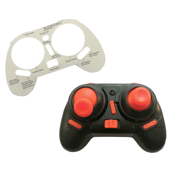 AMEWI DRE Drohne Trix 3in1 - Dron Quadricóptero Híbrido, Efectos Luminosos, Negro/Rojo, 2.4 GHz, Batería Litio 350 mAh, Para Exterior, 43 g