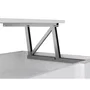 HAPPY Mesa de centro elevable estilo moderno blanco mate L 100 x W 50 cm