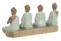 DKD Home Decor Figura de Buda Portavela de Resina Surtida