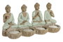 DKD Home Decor Figura de Buda Portavela de Resina Surtida
