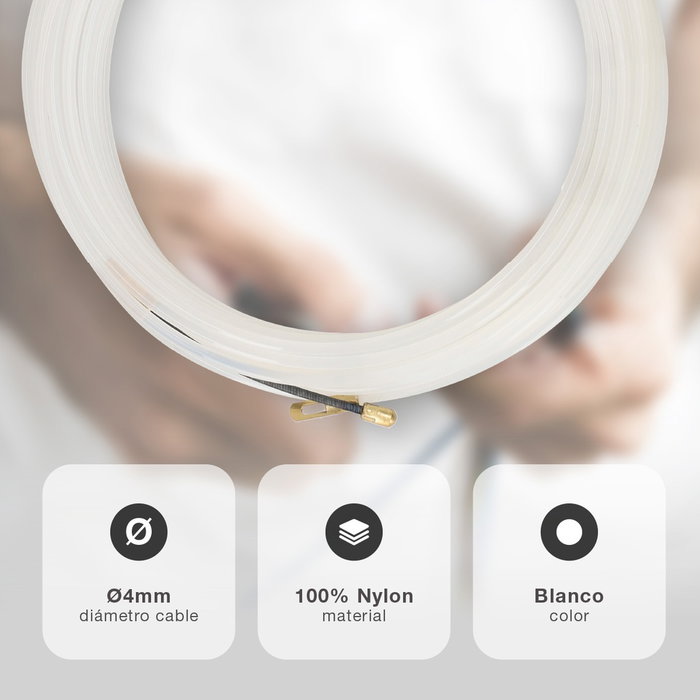 GSC Evolution Guía pasacables 100% nylon 4mm 10M Blanco