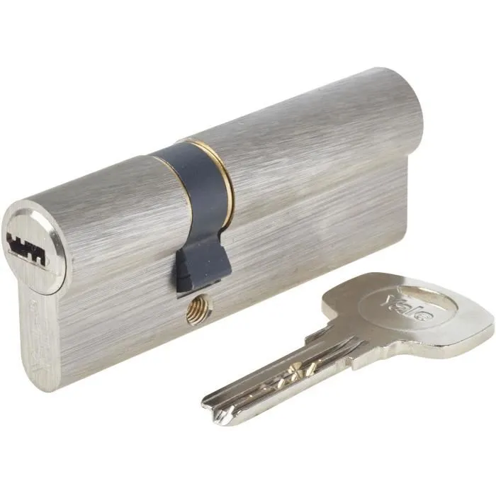 Yale Cilindro de cierre liberable para puerta de entrada/exterior, 6 pines, 4 llaves, 30 x 50 mm