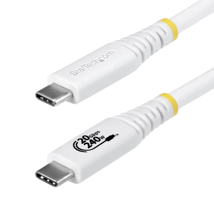 StarTech USB4 Cable USB-C de 2m, 20 Gbps, 240W, Blanco StarTech USB4 Cable USB-C de 2m, 20 Gbps, 240W, Blanco