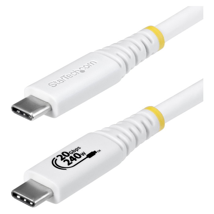 StarTech Cable USB4 USB-C de 2m, 20 Gbps, Blanco StarTech Cable USB4 USB-C de 2m, 20 Gbps, Blanco