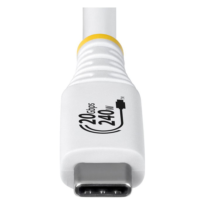 StarTech Cable USB4 USB-C de 2m, 20 Gbps, Blanco StarTech Cable USB4 USB-C de 2m, 20 Gbps, Blanco