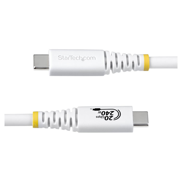 StarTech Cable USB4 USB-C de 2m, 20 Gbps, Blanco StarTech Cable USB4 USB-C de 2m, 20 Gbps, Blanco