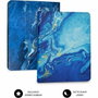 Subblim Keytab Pro BT Trendy Mármol Azul funda con teclado Bluetooth