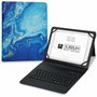 Subblim Keytab Pro BT Trendy Mármol Azul funda con teclado Bluetooth