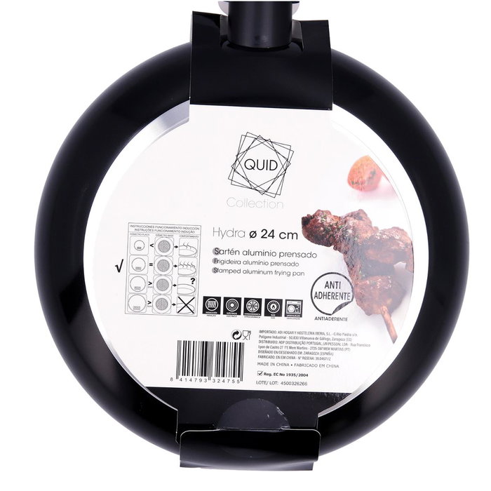 Quid Pack de 6 Sartenes de Aluminio Estampado Hydra 24 cm