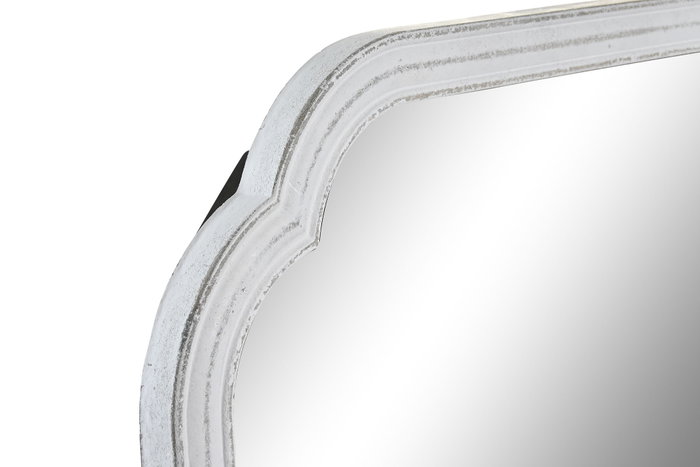 DKD Home Decor Espejo MDF Blanco Desgastado 51x51 cm