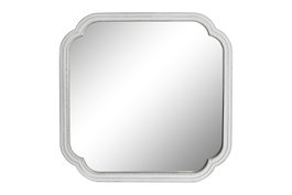 DKD Home Decor Espejo MDF Blanco Desgastado 51x51 cm
