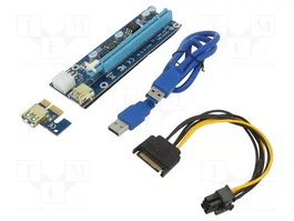 AKYGA Riser USB 3.0 Azul para Minería de Criptomonedas